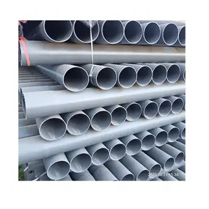 Werksverkauf geschlitztes perforiertes PVCU-pvc-Drainage-Rohr französisches Drainage-Rohr mit Loch und Klingelende