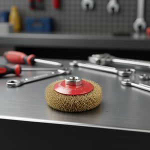 TTAKE Conical <b>Brush</b> Wavy <b>Wire</b> Stainless Steel M14 Polishing Pad - Product Image 3
