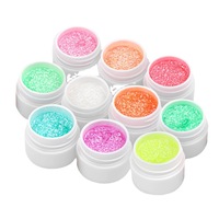 Nouvelle arrivée Gel dur professionnel pour ongles 5ml forme de flocon de neige 10 couleurs avec lampe LED pour application de bricolage
