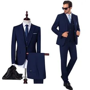 Hoge Kwaliteit 3 Stuks Een Knop Grijs Geel Rood Kleur Trouwpak Party Business Man Suits Op Voorraad Jas Vest broek MMSB7