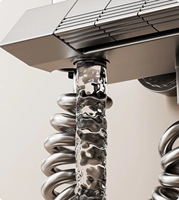 Ensemble de douche moderne à 4 poignées en alliage d'aluminium Offre Spéciale robinets de bain-douche chromés à jet de pluie thermostatique poli pour hôtels