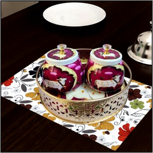 Tarros de especias metálicos orientales con diseño de vaca, recipientes redondos herméticos para almacenar alimentos para uso en la cocina. - Product Image 3