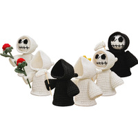 Poupée Fantôme Grim Reaper au Crochet Très Vendue, Jouet Tricoté à la Main pour Halloween, Décoration et Cadeau
