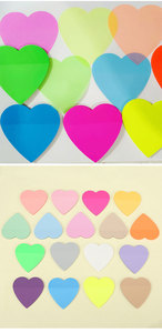 Notas adhesivas en forma de corazón transparentes de colores brillantes Burbujas Nota adhesiva única Índice de mensajes de PET Notas de notas de N-Times - Product Image 6