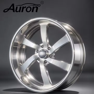 Auron Aluminum Alloy Wheel 5.25x17 <b>Polished</b> Multi Spoke Two Piece Cast for Passenger <b>Car</b> Porsche BMW Retrofit Upgrade Wheel - Product Image 6
