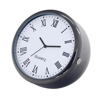Mini horloge de voiture à Quartz, bureau, accessoires de maison, décoration moderne de luxe, bâton sur tableau de bord, montre, vente en gros, alliage de Zinc rond personnalisé