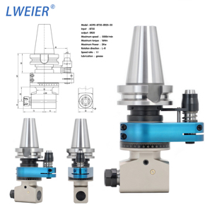 Cabezal de Fresado Lateral de 90 Grados LWEIER AG90-BT50-ER20-50 para Centro de Mecanizado, Cabezal Angular para Taladrado, Roscado y Fresado en Ángulo Recto - Product Image 1