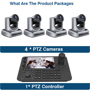 Ultra 4K Camera Kit IP POE NDI 12X/20X Bundle With 7 Inch Screen Controller Joystick Video Mixer Switcher MC500A-MKB70 - Product Image 3