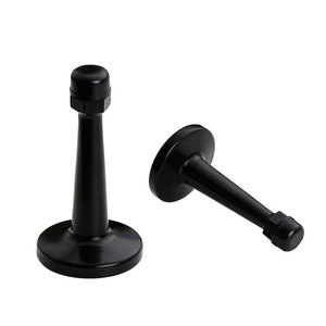 Lideshi Door Stop Zinc Alloy Wall Mount Silent Metal Column For Bathroom Glass Door Durable - Product Image 2