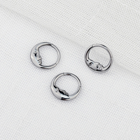 Anneaux de nez articulés en titane chirurgical ASTM F136 vintage avec zircon, pour piercing de narine, septum, cartilage, hélix, daith, tragus – Cadeau