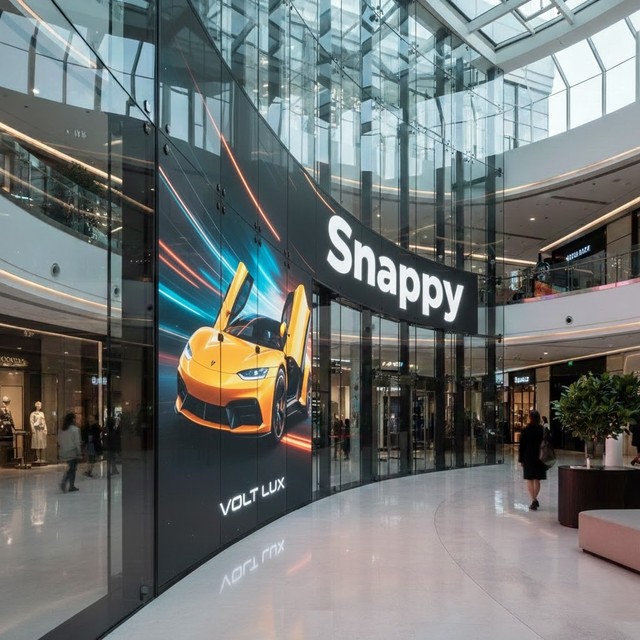 Flexible Transparent LED Display P6.25 - Ultra High Brightness Super Slim Crystal Film Screen for Shopping Mall & Storefront