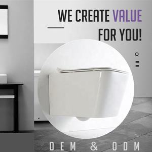 Europea colgando <span class=keywords><strong>wc</strong></span> <span class=keywords><strong>doble</strong></span> <span class=keywords><strong>descarga</strong></span> montado en la pared de baño de forma cuadrada, fabricante de China - Product Image 6