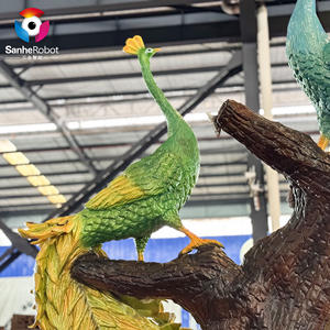 ショッピングモール子供のパーティーのための等身大の屋内アニマトロニクスの孔雀の装飾公共の場所アドベンチャーパーク空港 - Product Image 6