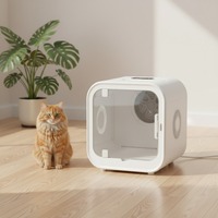 Séchoir pour animaux de compagnie rechargeable à batterie, moteur DC silencieux, design moderne, séchoir à poils pour animaux de compagnie, usage domestique