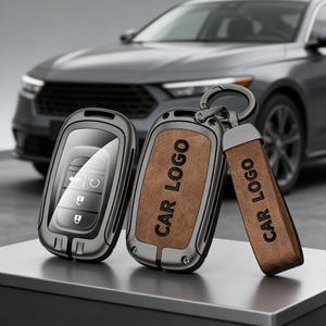 Großhandel Maßgefertigte Zinklegierung Autoschlüssel-Abdeckung Langlebige Autoschlüssel-Hülle Kratzfeste Zinklegierung Schlüsselhülle für Honda - Product Image 1