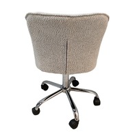 Chaises de bureau pivotantes en tissu de luxe, réglables en hauteur, blanches, neuves, pour la maison, avec roulettes