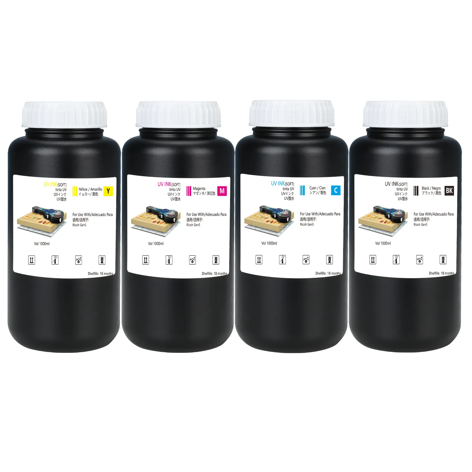 1000ml 벌크 보이지 않는 UV 잉크 플렉소 리코 GEN4 GEN5 GEN6 G2220 프린트 헤드 평판 UV 프린터 UV 잉크