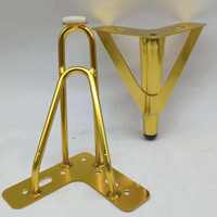 Pieds de meubles modernes en métal chromé doré élégants de 150 mm, robustes, faciles à installer pour canapé, lit, table, armoire, maison