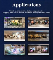 Écran LED 3D ultra-mince transparent, holographique, adhésif en verre, fenêtre de magasin flexible, écran LED, affichage de film publicitaire