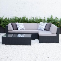 Ensemble de canapés en rotin osier d'extérieur de luxe Design unique pour jardin, patio, salle à manger, cour, meubles de parc d'hôtel