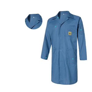 Bata de Laboratorio Antiestática ESD de Manga Larga, Ropa de Trabajo con Control de Electricidad Estática, Bata Protectora con Múltiples Bolsillos para la Industria de Salas Limpias - Product Image 1