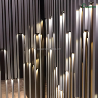 Panneaux muraux lumineux modernes en fibre de bambou pour la décoration intérieure, imperméables, insonorisés et ignifuges, grille murale de fond
