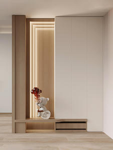 Meuble de rangement et de présentation unique en <span class=keywords><strong>verre</strong></span> avec cadre en aluminium étroit, design de luxe léger pour hall d'entrée de maison de ville - Product Image 2