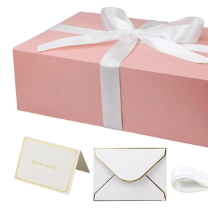 Boîte cadeau magnétique pliable écologique et recyclable avec gaufrage pour mariage, Noël, cadeaux <span class=keywords><strong>de</strong></span> naissance - Emballage personnalisé avec nom <span class=keywords><strong>de</strong></span> <span class=keywords><strong>marque</strong></span> - Product Image 1