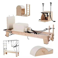 Ensemble de 5 pièces de Reformer Pilates Cadillac en Bois d'Hévéa Durable, Réglable et Portable, MJD CC22, Écologique, pour la Santé et le Bien-être, pour la Maison et le Studio