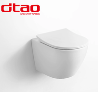 WC suspendu en céramique DITAO avec réservoir encastré pour salle de bain