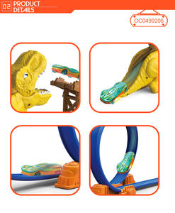 جديد وصول سبرينت ديناصور الاطفال اللعب المنجنيق سبيكة سباق السكك الحديدية سيارة المسار - Product Image 3