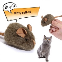 Jouet pour chat en peluche, bâton ludique avec simulation d'appel de souris, capteur vocal intelligent à induction, couineur, pour l'auto-entretenissement