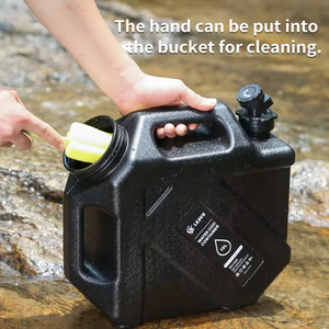 Seau de camping extérieur en PE de 10 litres avec robinet pour les voyages en voiture et le stockage d'eau domestique, seau d'eau potable pure - Product Image 2