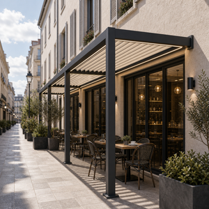 Pérgola Moderna de Aluminio RKOVE RK-C1 de 3*6m con Iluminación LED, Toldo Exterior con Recubrimiento en Polvo para Jardín, Patio, Balcón, Terraza - Product Image 1