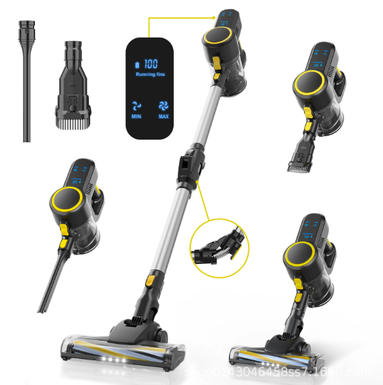 2025 New Cordless Stick Vacuum Cleaner, 100 Mins Runtime, Multi-Attachments for Home Hardwood Floor Carpet Pet Hair Car