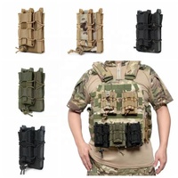 Kit de fixation MOLLE en nylon imperméable à dégagement rapide 9MM & 5.56MOLLE pour gilet tactique, pour le regroupement de deux chargeurs