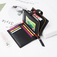 Tas tangan gaya populer pria dan wanita, dompet kecil sederhana lipat ganda tahan lama dan nyaman