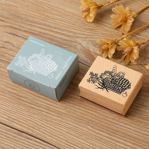 Good Times Sceau en bois rétro Papeterie créative Manuel de bricolage Sceau décoratif quotidien littéraire 6 Cadeaux d'affaires promotionnels - Product Image 6