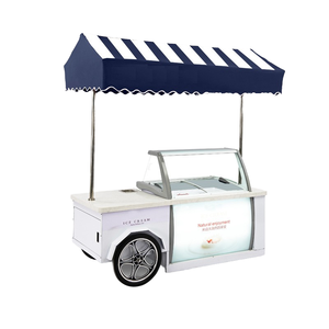 Carrello per gelateria commerciale/furgone-Freezer Mobile con sistema di raffreddamento, in acciaio inox, per venditore ambulante, Catering per eventi - Product Image 2