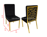 Tabouret haut de bar élégant en acier inoxydable Chaises Design moderne en nid d'abeille Or brossé Cuisine Salle à manger Salon Home Bar