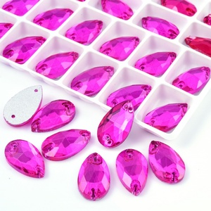 OLeeya Venta al por Mayor de 40 Formas de Cristales de Strass AB, Gemas para Coser en Ropa, Piedras de Cristal Planas en Forma de Lágrima para Vestidos de Mujer - Product Image 4