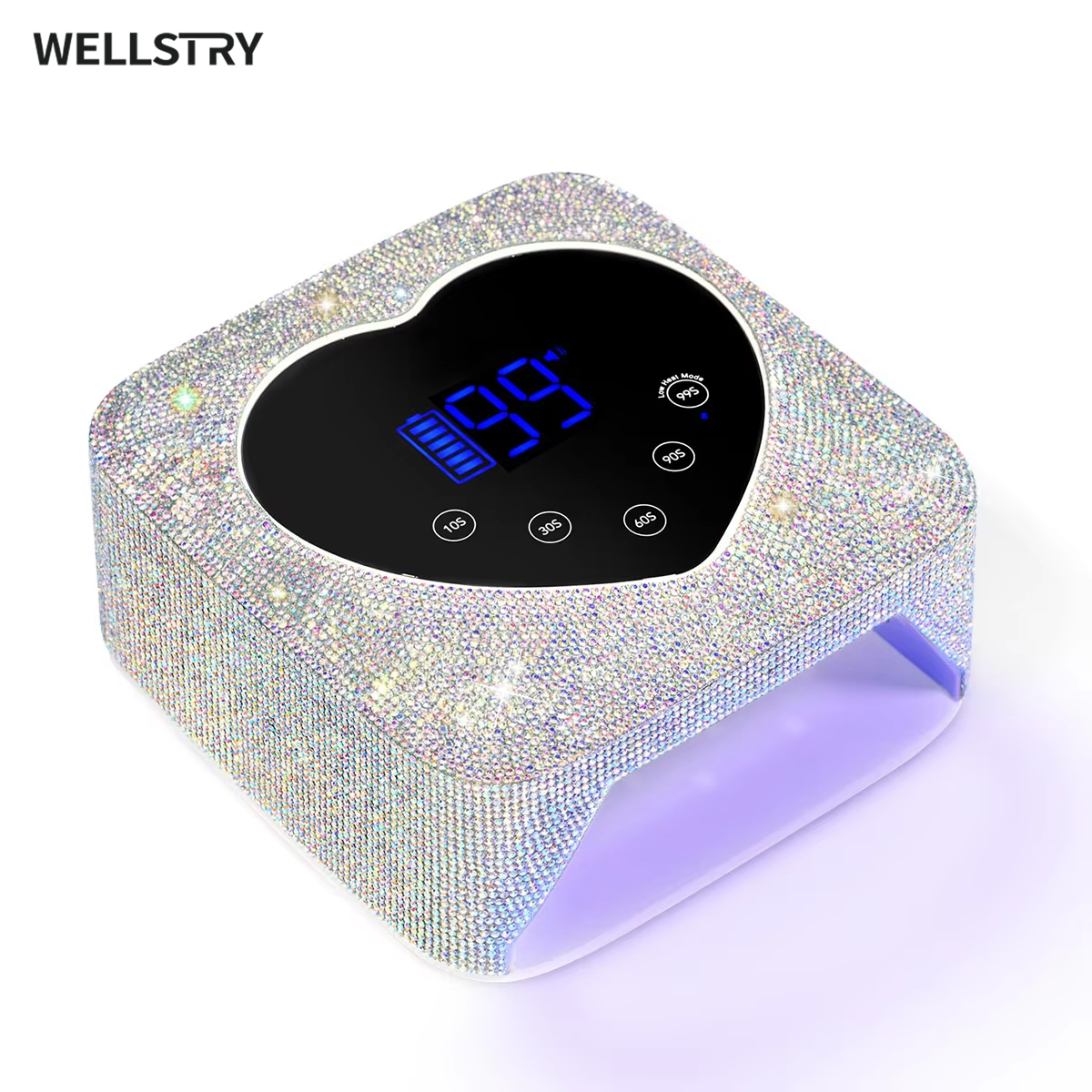 WELLSTRY Plastic Cordless UV LED Nail Lamp with 72W Dual Light Source Touch Sensor Quick-Dry Feature 9600mAh Battery