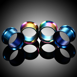 Acier <span class=keywords><strong>Double</strong></span> Évasé Creux <span class=keywords><strong>Oreille</strong></span> Chair Tunnel Plug Sans Fil <span class=keywords><strong>Oreille</strong></span> Expander Jauges Piercing Bijoux Sans Fil - Product Image 4