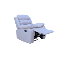 Wifnorce-Ensemble fauteuil inclinable moderne en cuir PU blanc, mobilier de salon, table, porte-gobelet, canapé inclinable 3 places