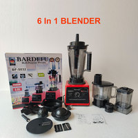 Robot Culinaire Électrique 6-en-1 de 9500W, Mixeur Broyeur et Extracteur de Jus Commercial Renforcé 3-en-1, Argent Crest, Bardefu
