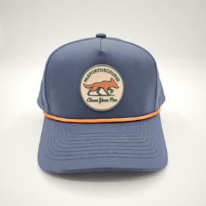 Casquettes de baseball et chapeaux de golf ajustables à 5 panneaux avec logo personnalisé, patch en caoutchouc, imperméables, en tissu Dobby Dot Argyle, avec couleurs personnalisées - Product Image 2