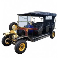 Voiture de tourisme vintage électrique 8 places avec moteur AC et batterie au plomb, pour le tourisme culturel du Moyen-Orient, les zones piétonnes des villes et les déplacements de visiteurs, vitesse 50 km/h