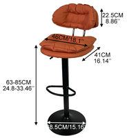 Tabouret de bar pivotant rembourré TUQ de qualité supérieure pour salon, réception, tabouret de bar pivotant pour bureau de réception