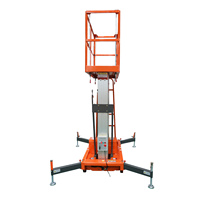 100kg 200kg Double Mât Électrique ManLift Ascenseurs Télescopiques Plate-Forme De Levage Hydraulique Ascenseur Manuel En Aluminium