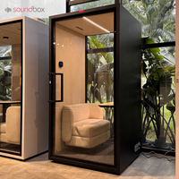 Cabine de travail insonorisée moderne en aluminium, cabine acoustique pour la méditation et les appels téléphoniques privés